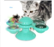 Cat Rotating Windmill Multi-Function Toys Itch Scratching Device Teeth Shining Toy