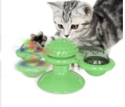 Cat Rotating Windmill Multi-Function Toys Itch Scratching Device Teeth Shining Toy