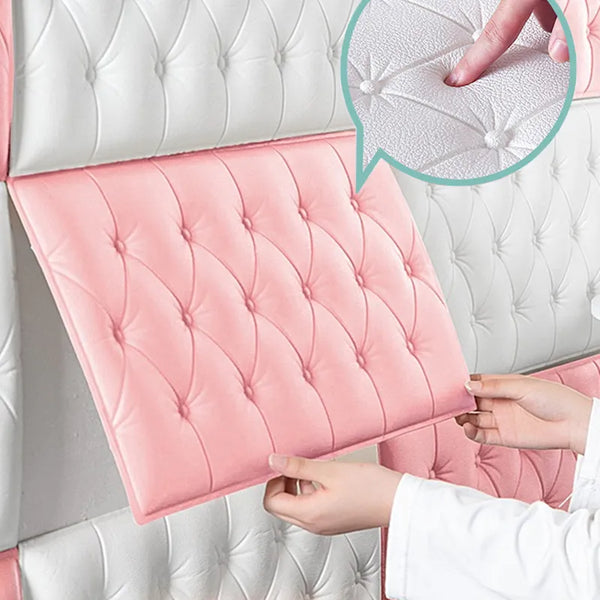 3D Self-adhesive Thicken Wall Stickers Anti-collision Wall Mat Pad Soft Foam Cushion Waterproof Wallpaper DIY Home Bedroom Decor