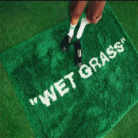 WET GRASS Rug with Label Area Rug Large for Living Room Plush Carpet on The Floor Furnishings Bedside Bay Window Sofa Floor Mat